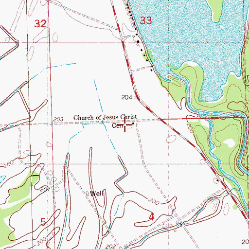 Topographic Map of Bruins School, AR