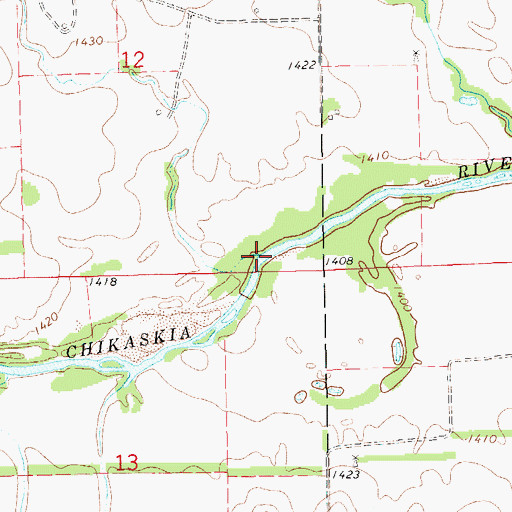 Topographic Map of Copper Creek, KS