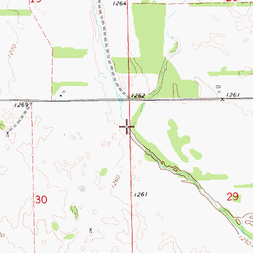 Topographic Map of Plum Creek, KS