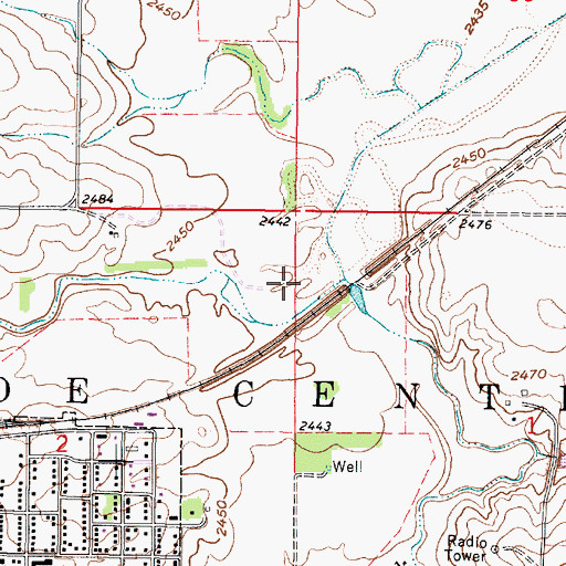 Topographic Map of Artesian Valley, KS