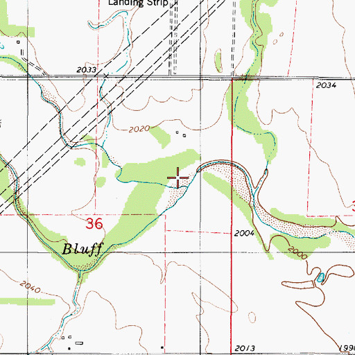Topographic Map of Fish Creek, KS