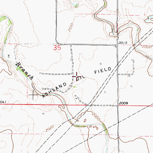 Topographic Map of Ashland Oil Field, KS