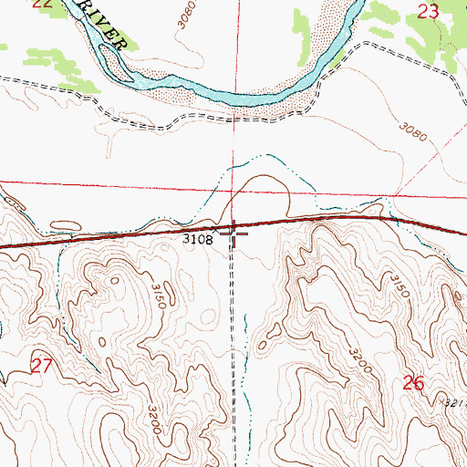 Topographic Map of Will Stafford Canyon, NE