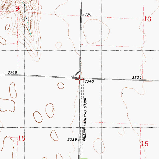 Topographic Map of Frisbie Landing Strip (historical), KS