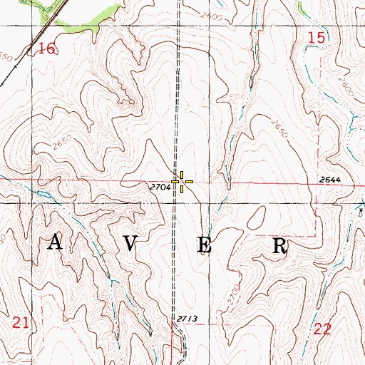 Topographic Map of Township of Beaver, KS
