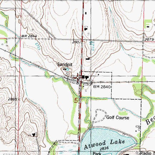 Topographic Map of North Atwood, KS