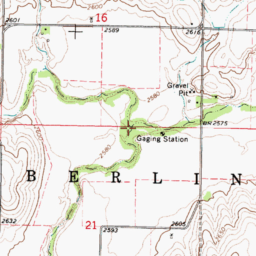 Topographic Map of North Fork Sappa Creek, KS