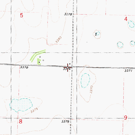 Topographic Map of Prairie Gem Church, KS