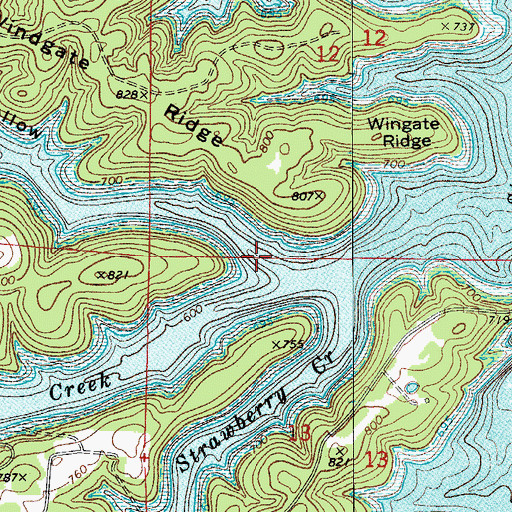 Topographic Map of Buck Spring Hollow, AR