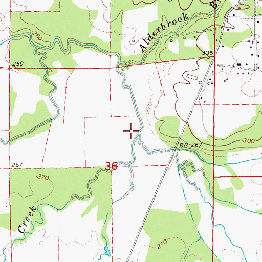 Topographic Map of Buffalo Creek, AR