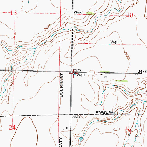 Topographic Map of Township of Concord, KS
