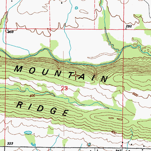 Topographic Map of Bull Mountain, AR