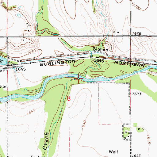 Topographic Map of Advent Creek, NE