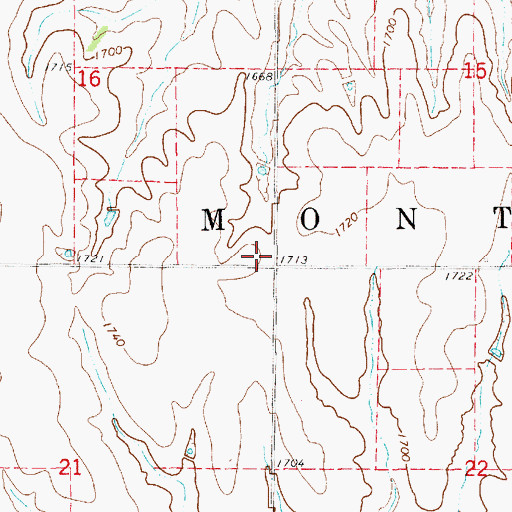 Topographic Map of Township of Montana, KS