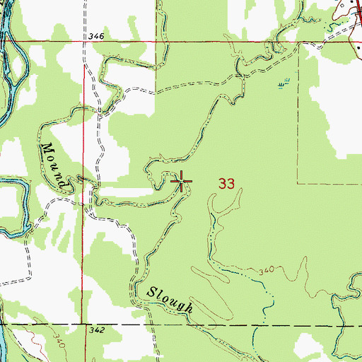 Topographic Map of Burke Creek, AR