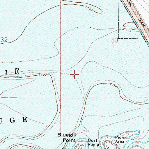 Topographic Map of Bow Creek, KS