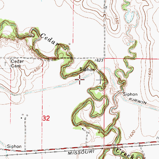 Topographic Map of Kirwin Main Canal, KS