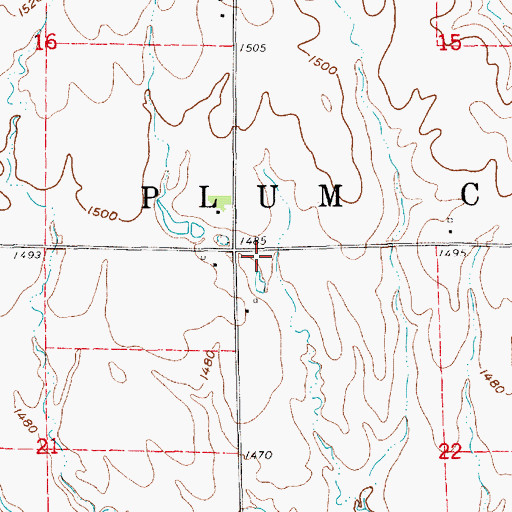 Topographic Map of Township of Plum Creek, KS