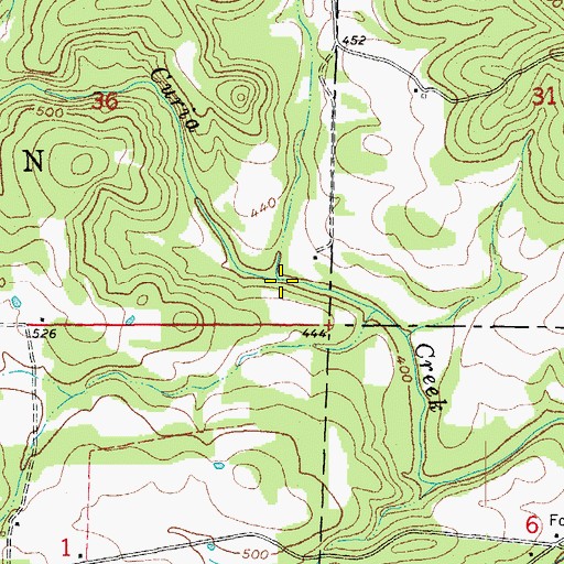 Topographic Map of Cache Fork, AR