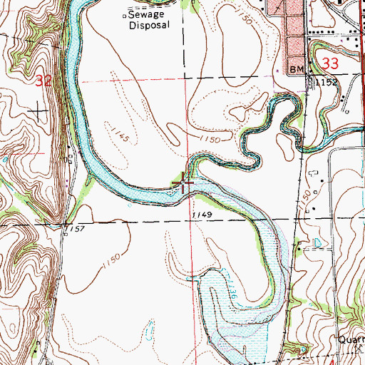 Topographic Map of Spring Creek, KS