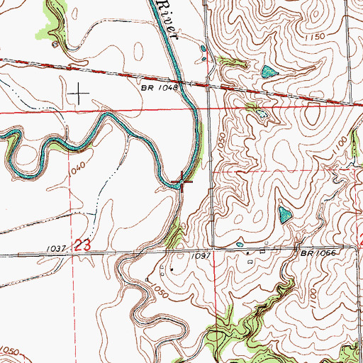 Topographic Map of Turkey Creek, KS