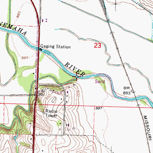 Topographic Map of Pony Creek, NE