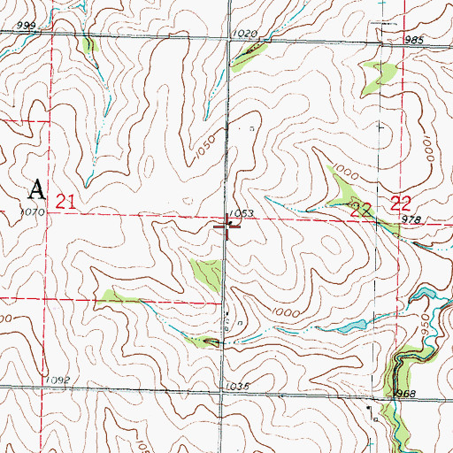 Topographic Map of Township of Padonia, KS