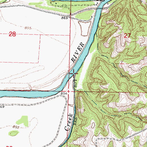 Topographic Map of Roys Creek, NE