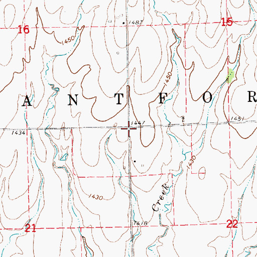 Topographic Map of Township of Brantford, KS
