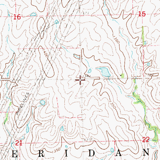 Topographic Map of Township of Sheridan, KS