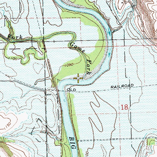 Topographic Map of Game Fork, KS