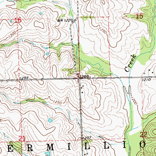 Topographic Map of Township of Red Vermillion, KS