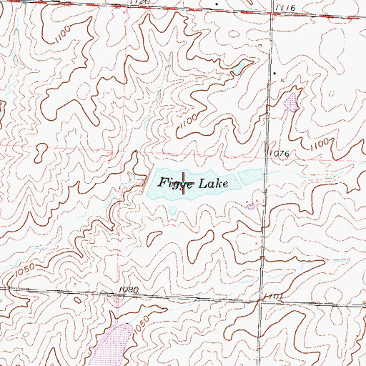 Topographic Map of Figge Lake, KS