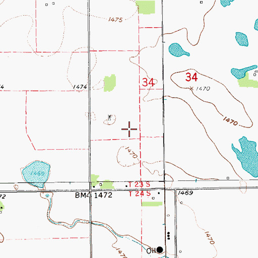 Topographic Map of Township of Valley, KS