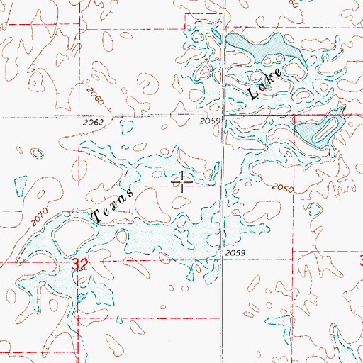 Topographic Map of Texas Lake, KS