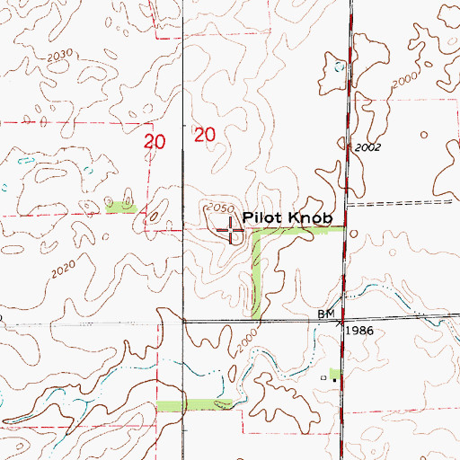 Topographic Map of Pilot Knob, KS