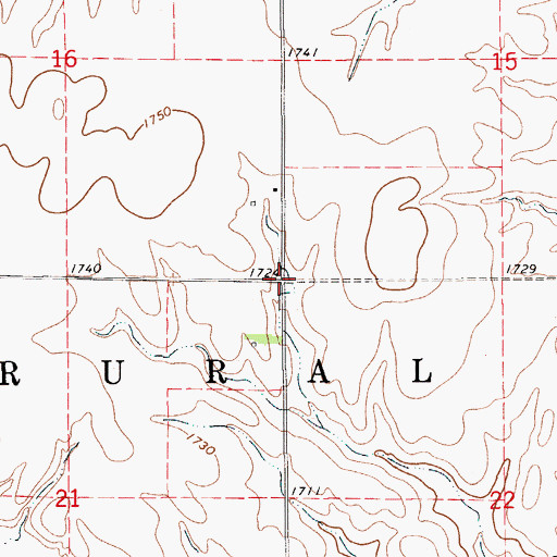 Topographic Map of Township of Rural, KS