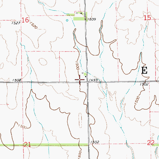 Topographic Map of Township of Evan, KS