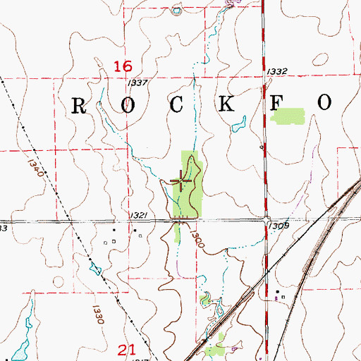 Topographic Map of Township of Rockford, KS
