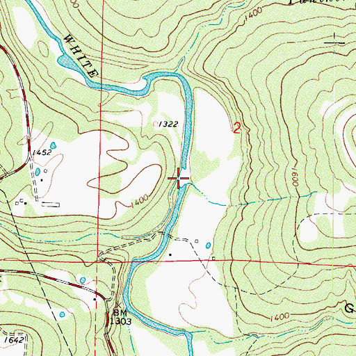 Topographic Map of Cannon Creek, AR