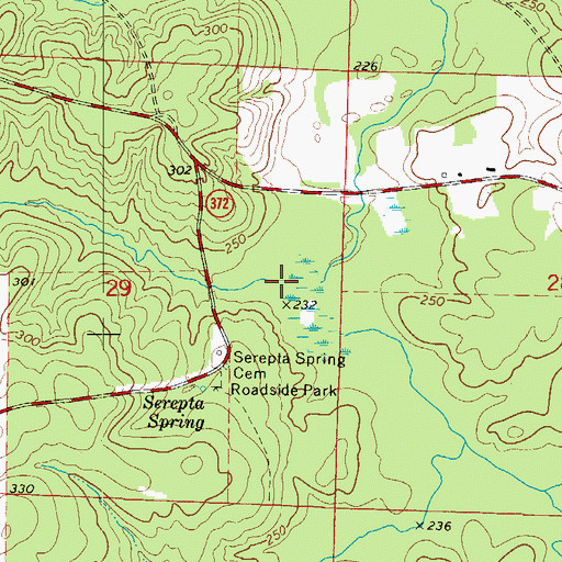 Topographic Map of Cantley Branch, AR