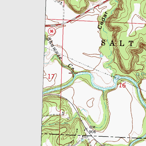 Topographic Map of Shawnee Creek, KS