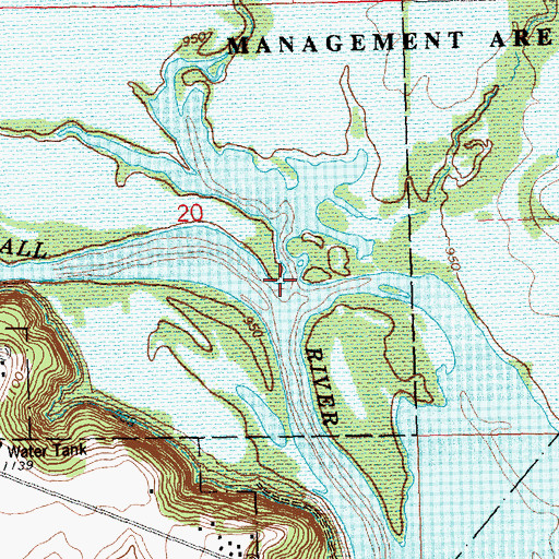 Topographic Map of Van Horn Branch, KS