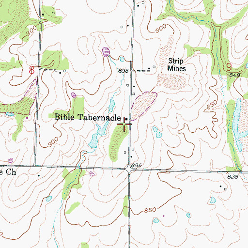 Topographic Map of Bible Tabernacle, KS