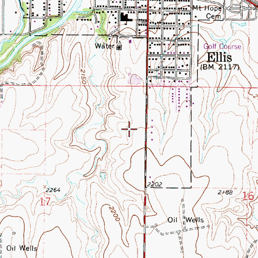 Topographic Map of Ellis Landing Field (historical), KS