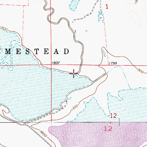 Topographic Map of Deception Creek, KS