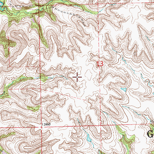 Topographic Map of Township of Green, KS