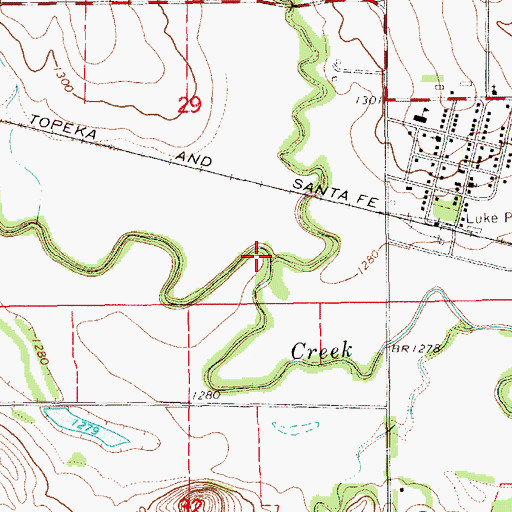 Topographic Map of First Creek, KS