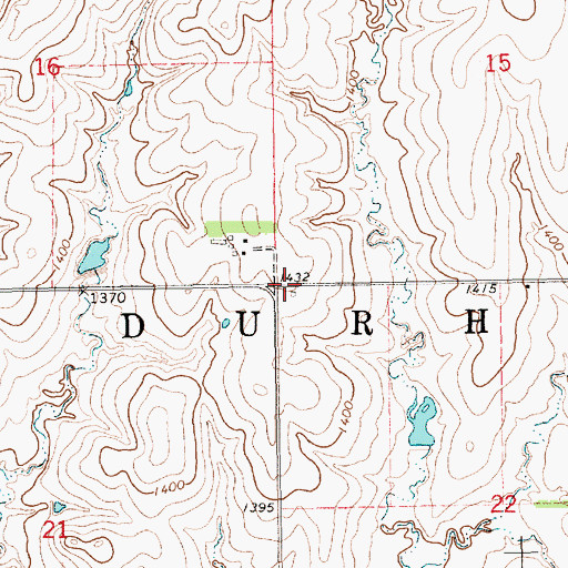 Topographic Map of Township of Durham, KS