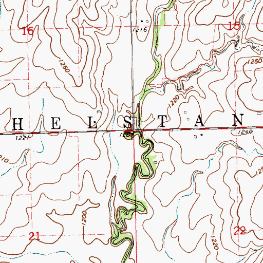 Topographic Map of Township of Athelstane, KS